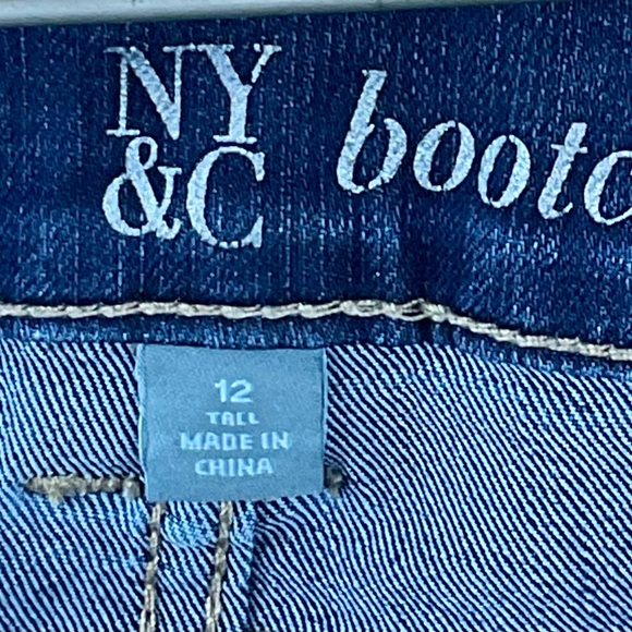 New York & Company Tall Blue Boot Cut Jeans - Picture 9 of 13